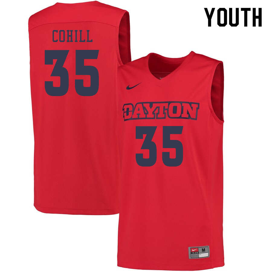 Youth #35 Dwayne Cohill Dayton Flyers College Basketball Jerseys Sale-Red